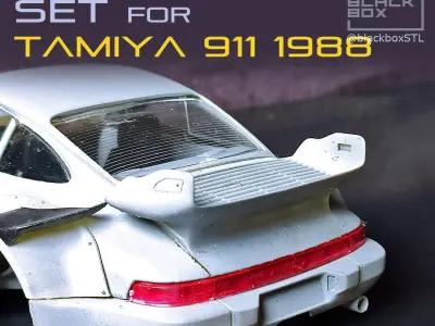 Engine Bay set to Tamiya 1988 Porsche Turbo 1-24th 3D print model
