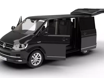 Volkswagen T6 Transporter 2019 HQ 3d model  3D model