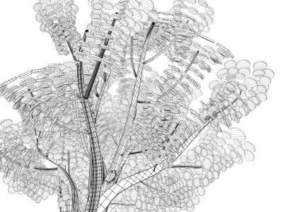  Cartoon tree S1Bv2 3D model