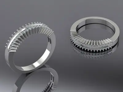 Jewelry Ring Gold 3D print model 14