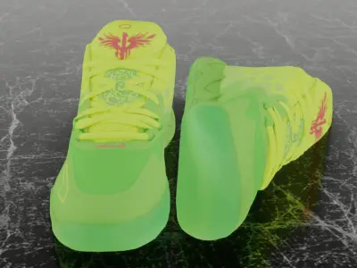 RICK AND MORTY X PUMA MB01 3D SHOES Low-poly 3D model