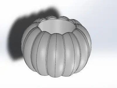 pumpkin pattern vase 3D print model