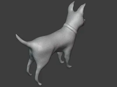 White dog 3D model