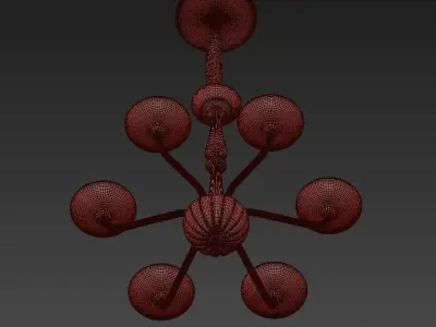 Murano Chandelier 3D model