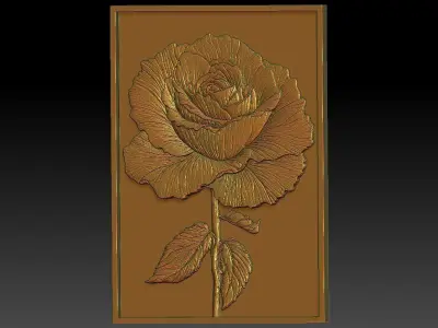 18 Rose CNC Relief Model 3D print model