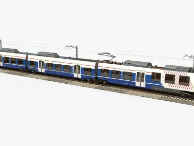 Bombardier TALENT Train National Express Rigged Animated Low-poly 3D model