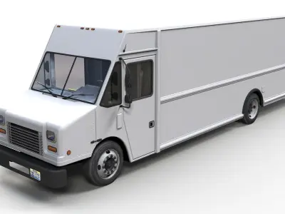 Freightliner P1200 step van Low-poly 3D model