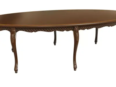 Classic table with carvings 2700 3D model