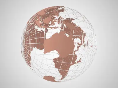 Globe News Skeleton Chocolate Milk Color 3D model