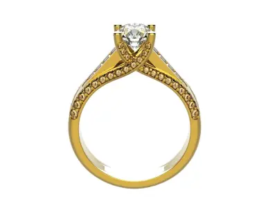 Luxury diamond ring 3D print model