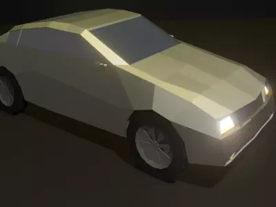 Low Poly Car Low-poly 3D model 10