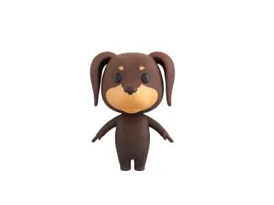Character194 Dachshund Dog 3D model