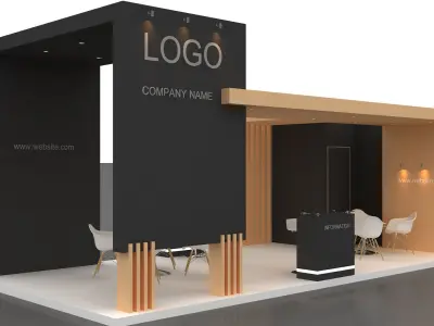 3D Booth Model 3D model