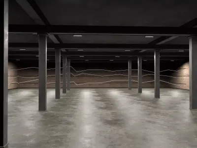 Underground Parking interior 3D model