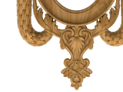 Carved picture frame STL 3D model 91