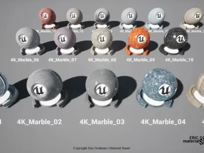 Marble World Aligned Materials 3D model