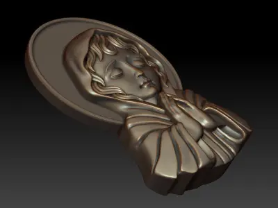 Virgin Mary 14 3D print model