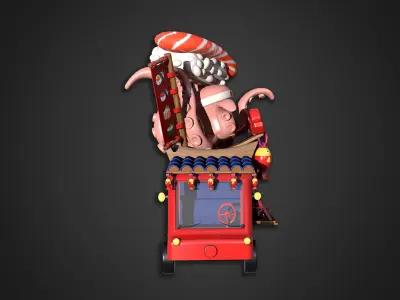Asset - Cartoons - Food Sushi Car 3D model