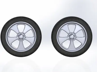 Custom wheels Budnik Fontana for your scale model 3D print model