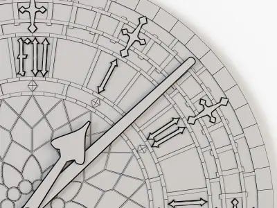 Gothic clock 3D model