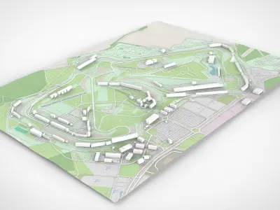 Silverstone Circuit Northamptonshire UK 3D model