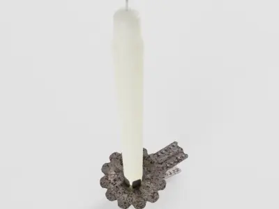 Christmas Tree Candle 3D model