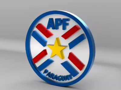 Paraguay National Soccer Team Logo 3D model