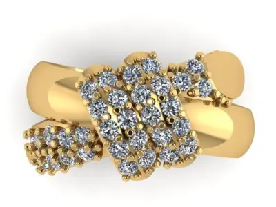 LUXURY ENGAGEMENT DIMOND RING 3D PRINTABLE MODEL 3D print model