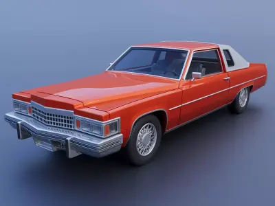 Cadillac Coupe Deville 1977 3D print model