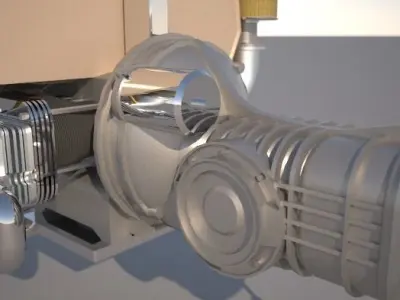 Volkswagen T 1 engine  3D model