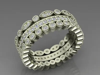 Band Ring 3D print model 107