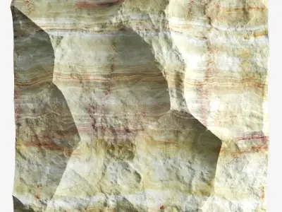 519-RockPanel piece of rock on wall 3D model