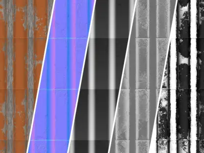 Roof Tile Materials 100- Metal Roofing By Snow - Sbsar Pbr 4k Texture