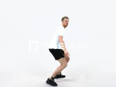 Mistery 08C Football Changing Direction Sports Man Low-poly 3D model