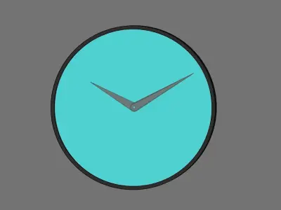 Realistic wall clocks 5-8 3D model