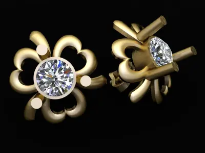 MODERN FASHION EARRING 3D PRINTABLE MODEL  3D print model