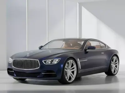 Luxe GT Touring Car  Luxury Vehicle 3D Model       Low-poly 3D model