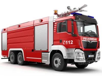 FIRE TRUCK 6X4 3D model