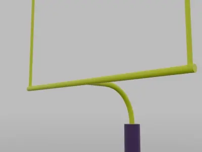 American Football Goal Post Low-poly 3D model