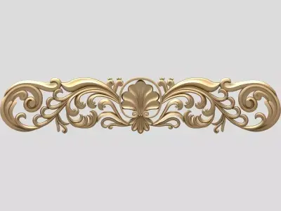 Carving ornate gold ornament  3D model