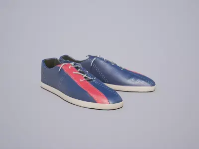 Bowling Shoes pair  Low-poly 3D model