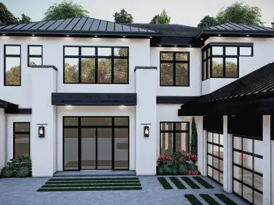 Modern House Number 13 - Stl-Dae file - 3d model Only 3D print model