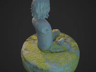 soviet sculpture Low-poly 3D model