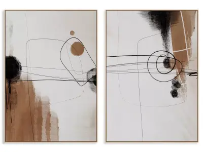 Abstract Painting Frame set 3D model 243