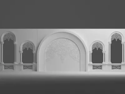 Wall with Motif 3D model