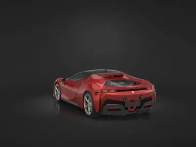 Ferrari SF 90  Low-poly 3D model