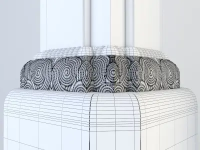 Column art deco style 3D model