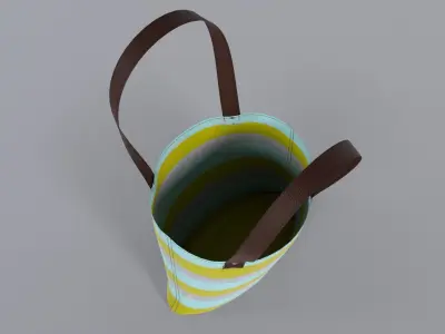 Handmade Handbag Low-poly 3D model