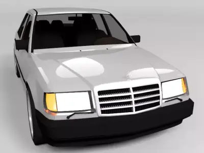 MERCEDES W124 LOWPOLY Low-poly 3D model