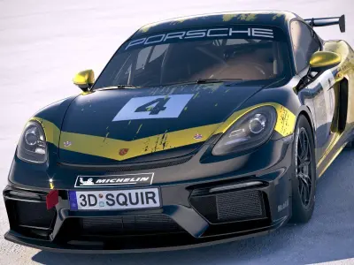 Porsche 718 Cayman GT4 Clubsport 2019 3D model